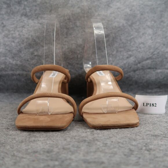 Steve Madden Shoes Womens 10 Sandal Mule Pumps Double Strap Leather Brown Lilah - Picture 3 of 12